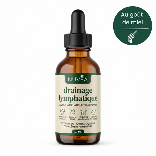 Gouttes lymphatiques Nuvea – Soulagement naturel de la rétention d'eau au niveau du visage, de l'abdomen et des jambes