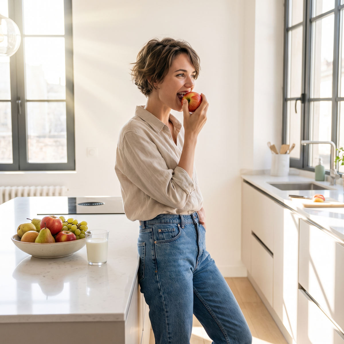 Croquer dans un fruit sans gonfler